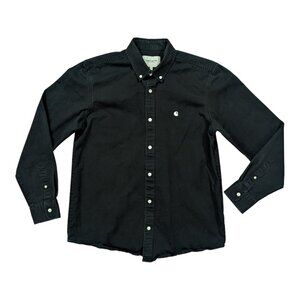 Carhartt Work In Progress WIP Men’s Long Sleeve Button Down Shirt Sz M Black